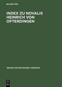 bokomslag Index Zu Novalis Heinrich Von Ofterdingen