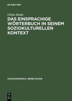 Das Einsprachige Wrterbuch in Seinem Soziokulturellen Kontext 1