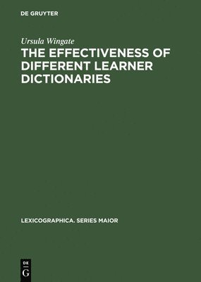 The Effectiveness of Different Learner Dictionaries 1