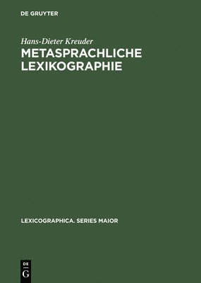 Metasprachliche Lexikographie 1