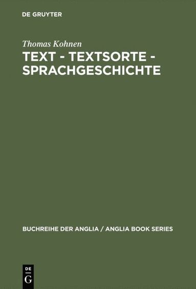 bokomslag Text  Textsorte  Sprachgeschichte