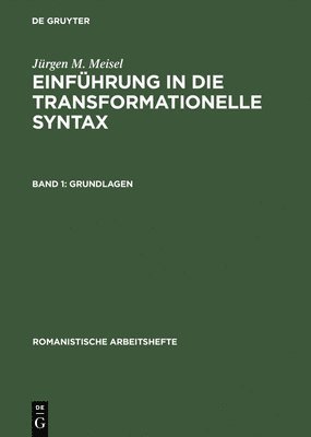 bokomslag Einfhrung in die transformationelle Syntax, Band 1, Grundlagen