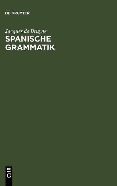 bokomslag Spanische Grammatik