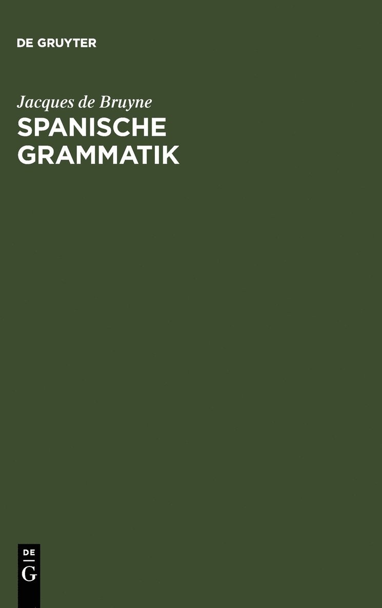 Spanische Grammatik 1