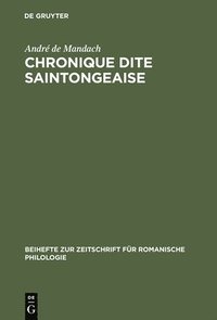 bokomslag Chronique Dite Saintongeaise