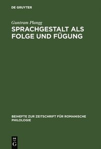 bokomslag Sprachgestalt ALS Folge Und Fgung
