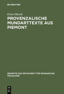 Provenzalische Mundarttexte aus Piemont 1