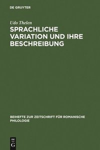 bokomslag Sprachliche Variation und ihre Beschreibung