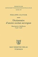 Philippe Olivier - Dictionnaire d'ancien occitan auvergnat, Inbunden