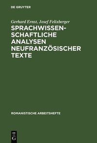bokomslag Sprachwissenschaftliche Analysen Neufranzsischer Texte