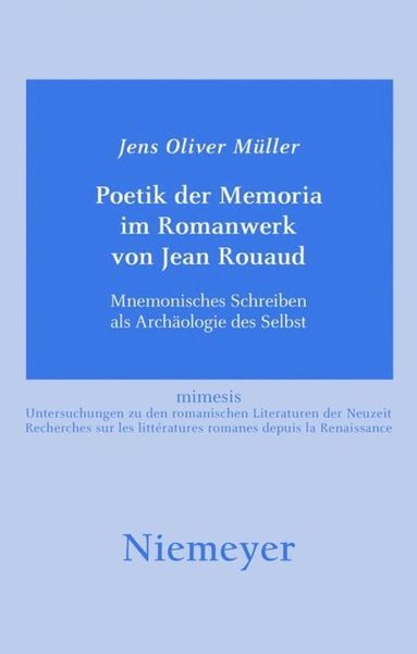 bokomslag Poetik der Memoria im Romanwerk von Jean Rouaud