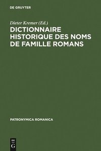 bokomslag Dictionnaire Historique Des Noms de Famille Romans
