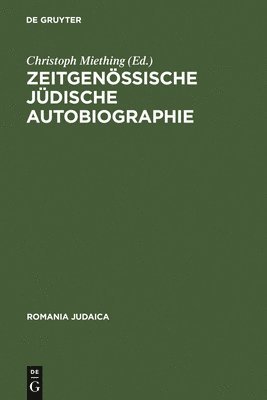 bokomslag Zeitgenssische Jdische Autobiographie