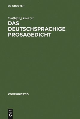 bokomslag Das deutschsprachige Prosagedicht