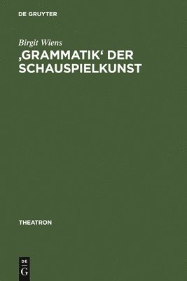 bokomslag 'Grammatik' Der Schauspielkunst