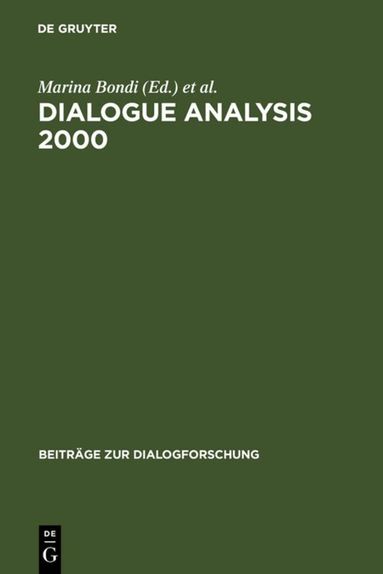 Marina Bondi, Sorin Stati - Dialogue Analysis 2000, Inbunden