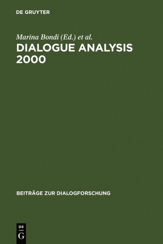 Marina Bondi, Sorin Stati - Dialogue Analysis 2000, Inbunden