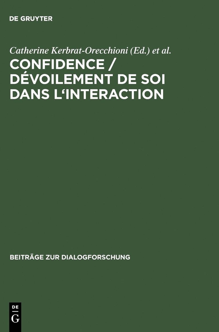 Confidence / Dévoilement de soi dans l'interaction