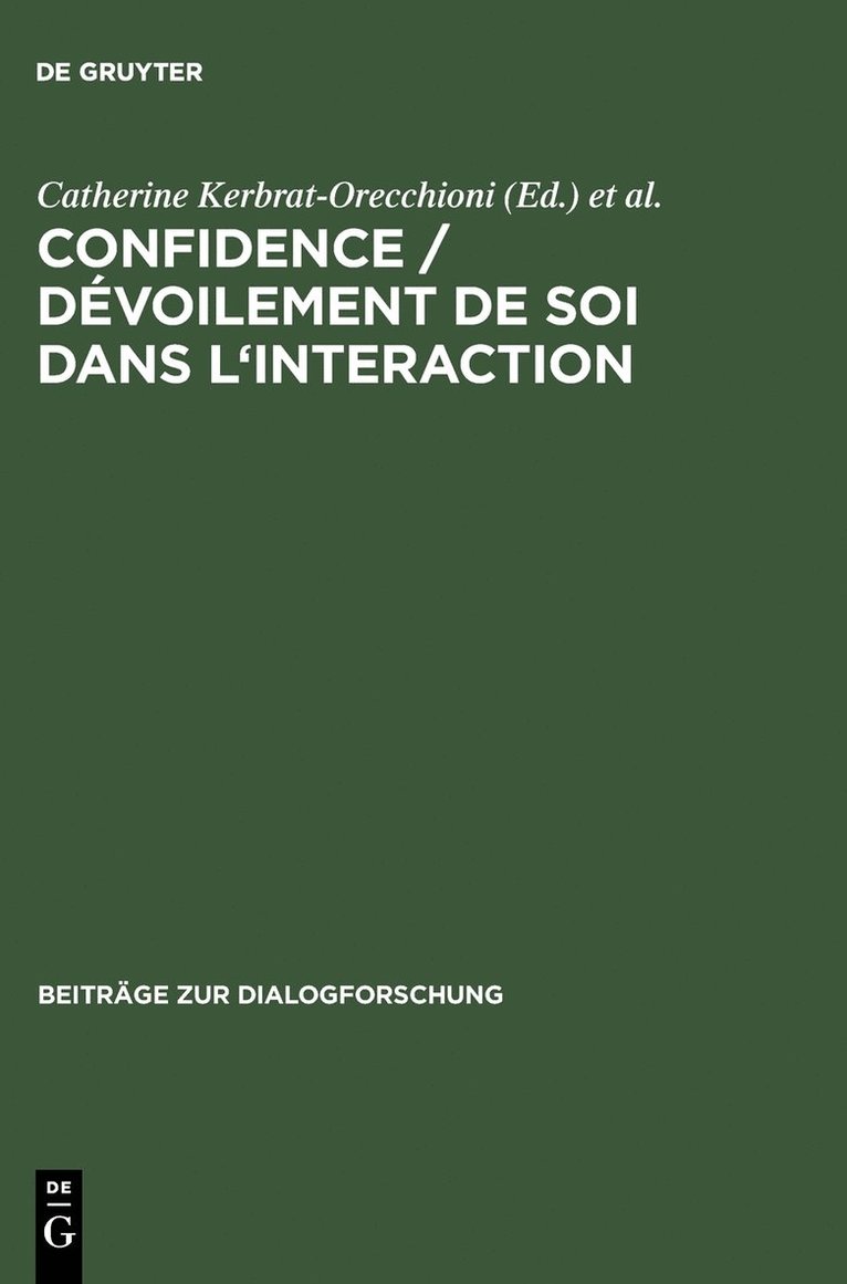 Confidence / Dvoilement de soi dans l'interaction 1