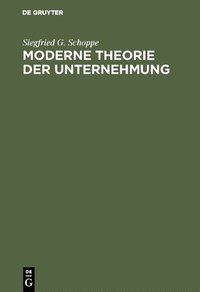 bokomslag Moderne Theorie der Unternehmung
