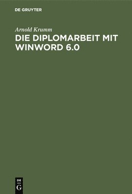 bokomslag Diplomarbeit mit WinWord 6.0