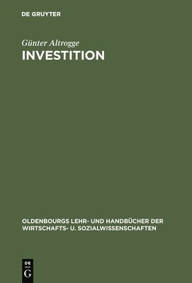 Günter Altrogge - Investition, Inbunden