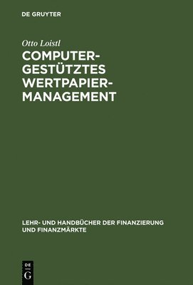 bokomslag Computergesttztes Wertpapiermanagement