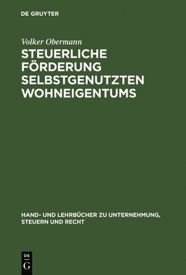 Steuerliche Frderung selbstgenutzten Wohneigentums 1