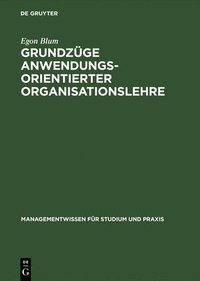 bokomslag Grundzge anwendungsorientierter Organisationslehre