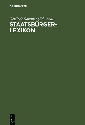 Gerlinde Sommer, Raban Graf Von Westphalen - Staatsbürgerlexikon, Inbunden