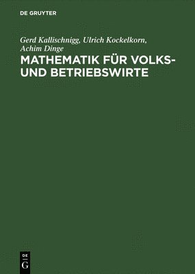 bokomslag Mathematik fr Volks- und Betriebswirte