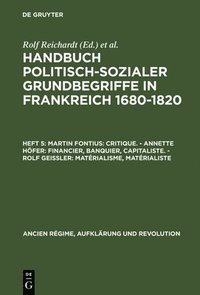bokomslag Handbuch politisch-sozialer Grundbegriffe in Frankreich 1680-1820, Heft 5, Martin Fontius
