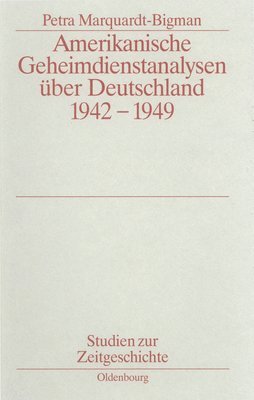 bokomslag Amerikanische Geheimdienstanalysen ber Deutschland 1942-1949