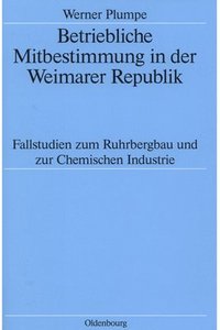 bokomslag Betriebliche Mitbestimmung in der Weimarer Republik