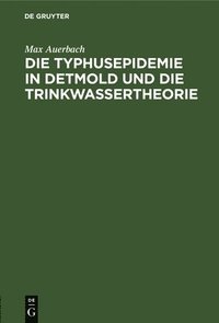 bokomslag Die Typhusepidemie in Detmold Und Die Trinkwassertheorie