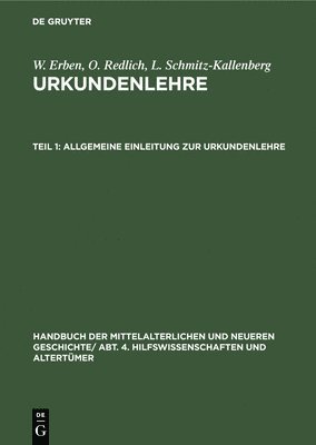 bokomslag Allgemeine Einleitung Zur Urkundenlehre