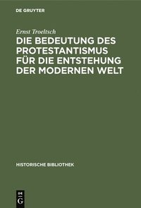 bokomslag Die Bedeutung Des Protestantismus Fr Die Entstehung Der Modernen Welt