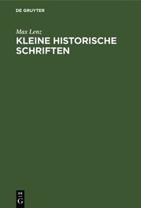 bokomslag Kleine Historische Schriften