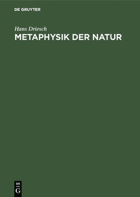 bokomslag Metaphysik Der Natur