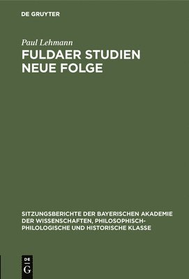 Fuldaer Studien Neue Folge 1