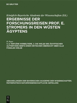 B Peyer, B. Peyer - Tertiäre Wirbeltiere, 2. Die Welse Des Ägyptischen Alttertiärs Nebst Einer Kritischen Übersicht Über Alle Fossilen Welse, Inbunden