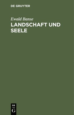 bokomslag Landschaft Und Seele