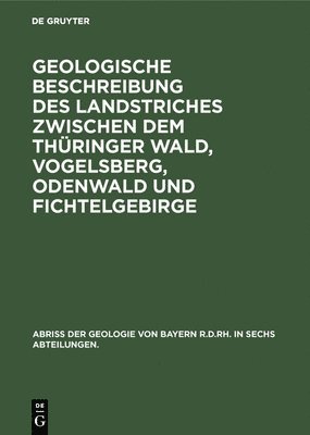 bokomslag Geologische Beschreibung Des Landstriches Zwischen Dem Thringer Wald, Vogelsberg, Odenwald Und Fichtelgebirge