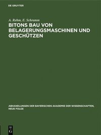 bokomslag Bitons Bau Von Belagerungsmaschinen Und Geschtzen