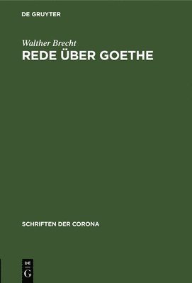 bokomslag Rede ber Goethe