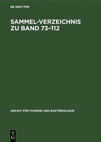 bokomslag Sammel-Verzeichnis Zu Band 73-112