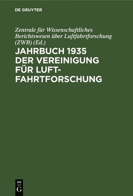 bokomslag Jahrbuch 1935 Der Vereinigung Fr Luftfahrtforschung