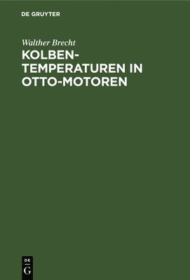 bokomslag Kolbentemperaturen in Otto-Motoren
