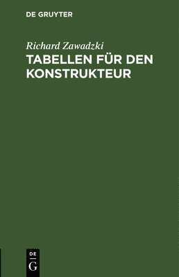 bokomslag Tabellen Für Den Konstrukteur