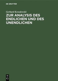 bokomslag Zur Analysis Des Endlichen Und Des Unendlichen